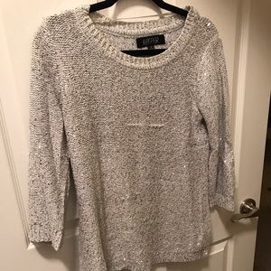Silver sweater with sequins